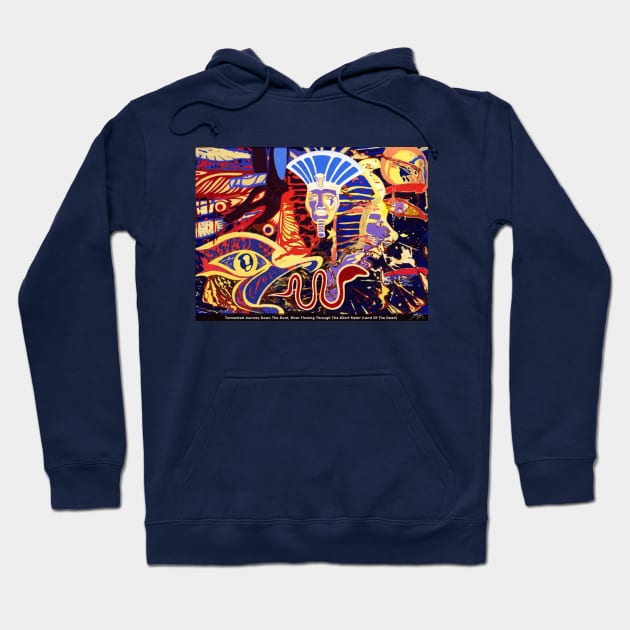 Tormented Journey Down The Duat, River Flowing Through The Khert-Neter (Land Of The Dead) Hoodie by MikeCottoArt